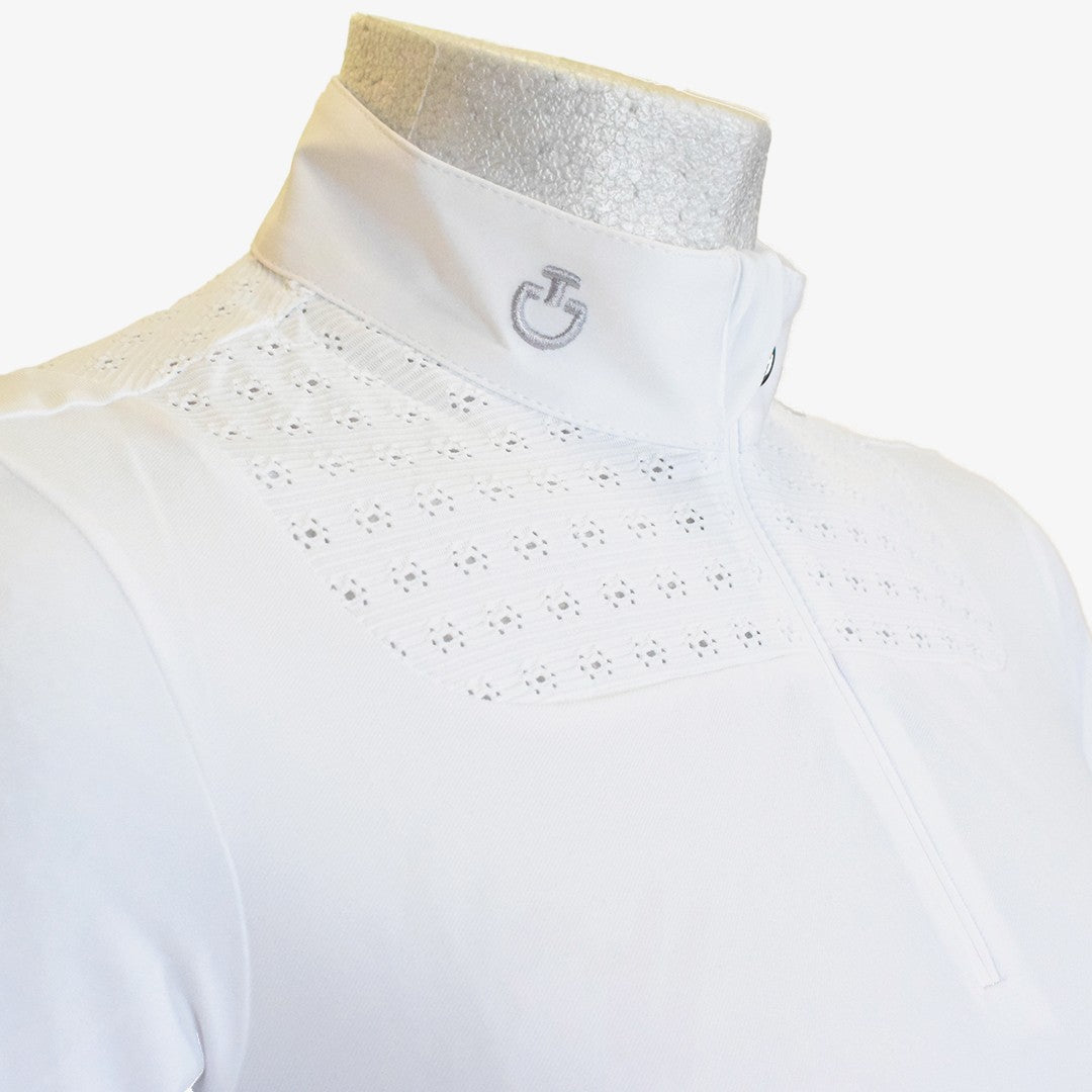CT LIGHTWEIGHT PIQUET COMPETITION SHIRT - WHITE
