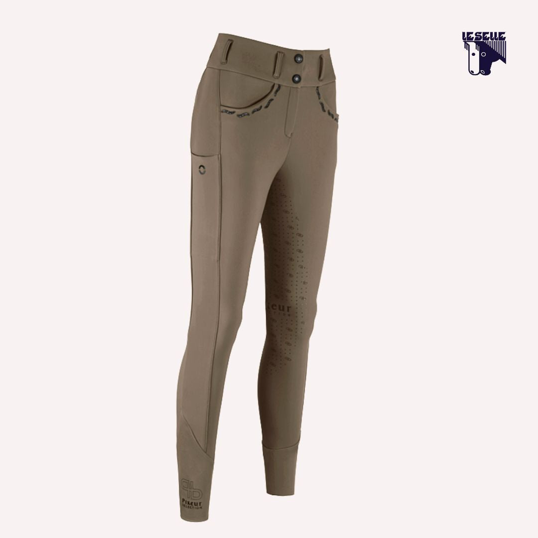 PANTALONI DONNA PIKEUR LAURE - VERDE OLIVA