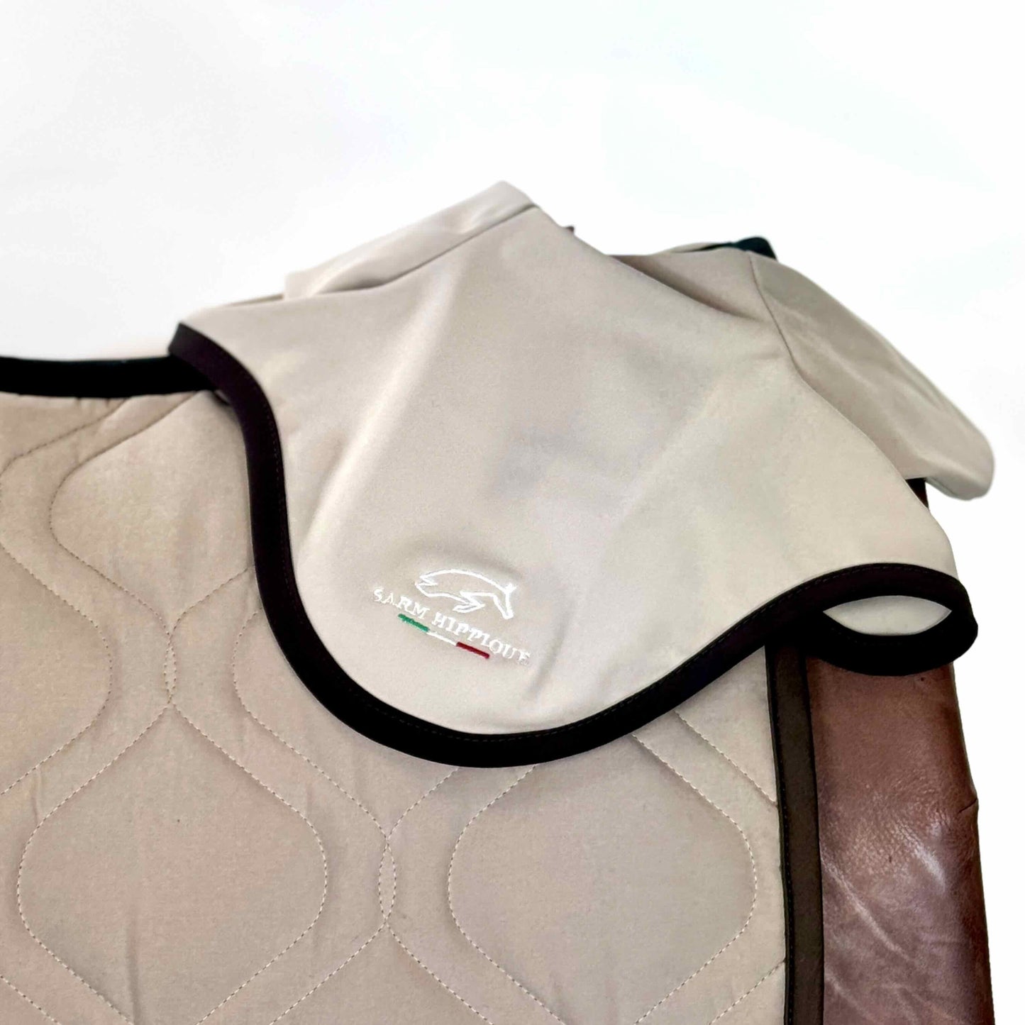 SOTTOSELLA E CUFFIETTA SARM HIPPIQUE - BEIGE E MARRONE