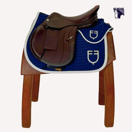 EQUESTRO WAVES SADDLE PAD AND HOOD - BLUE