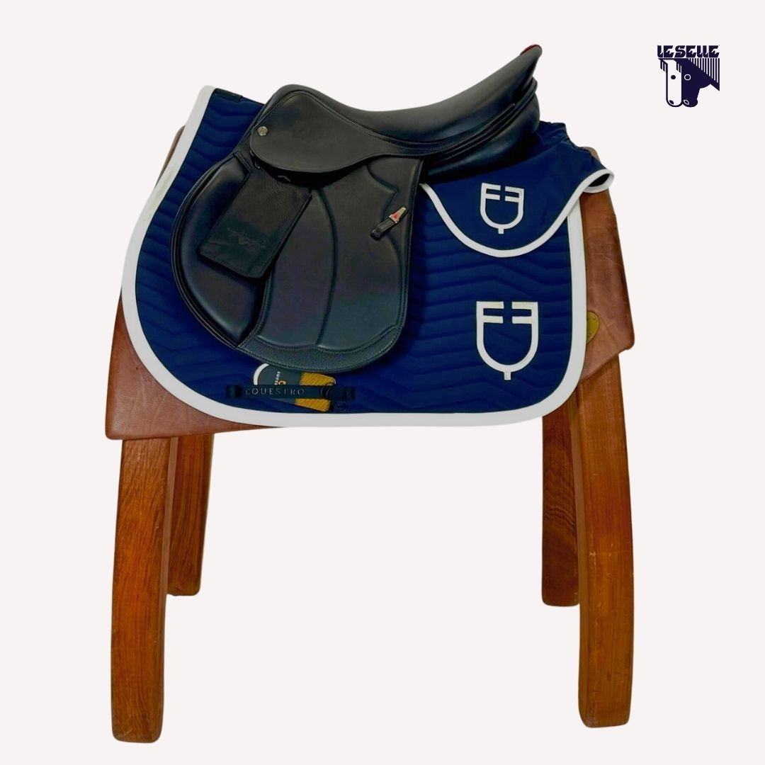 SOTTOSELLA E CUFFIETTA EQUESTRO ONDE - BLU