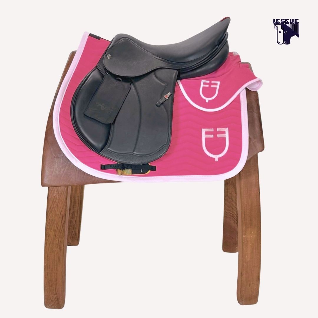 SOTTOSELLA E CUFFIETTA EQUESTRO ONDE - FUXIA