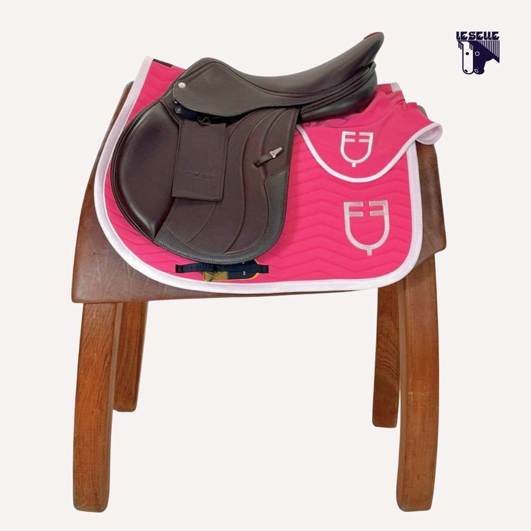 SOTTOSELLA E CUFFIETTA EQUESTRO ONDE - FUXIA