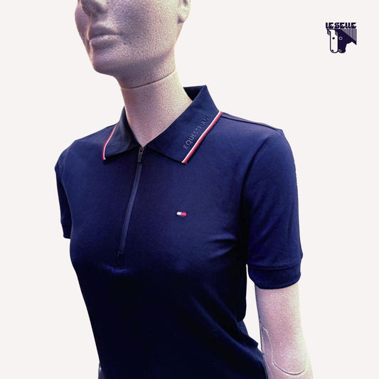 TOMMY HILFIGER CAMDEN ZIP POLO SHIRT - BLUE