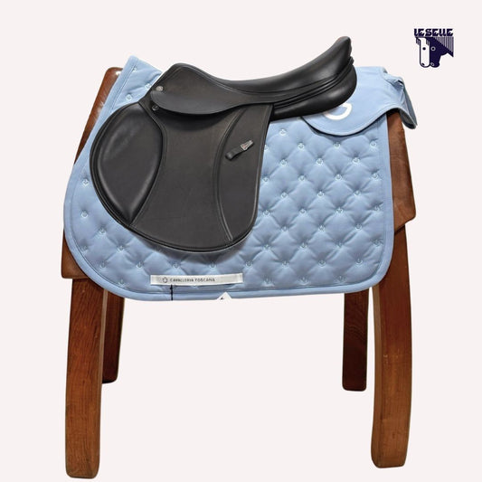 SET CT EMBROIDERY QUILTED - AZZURRO