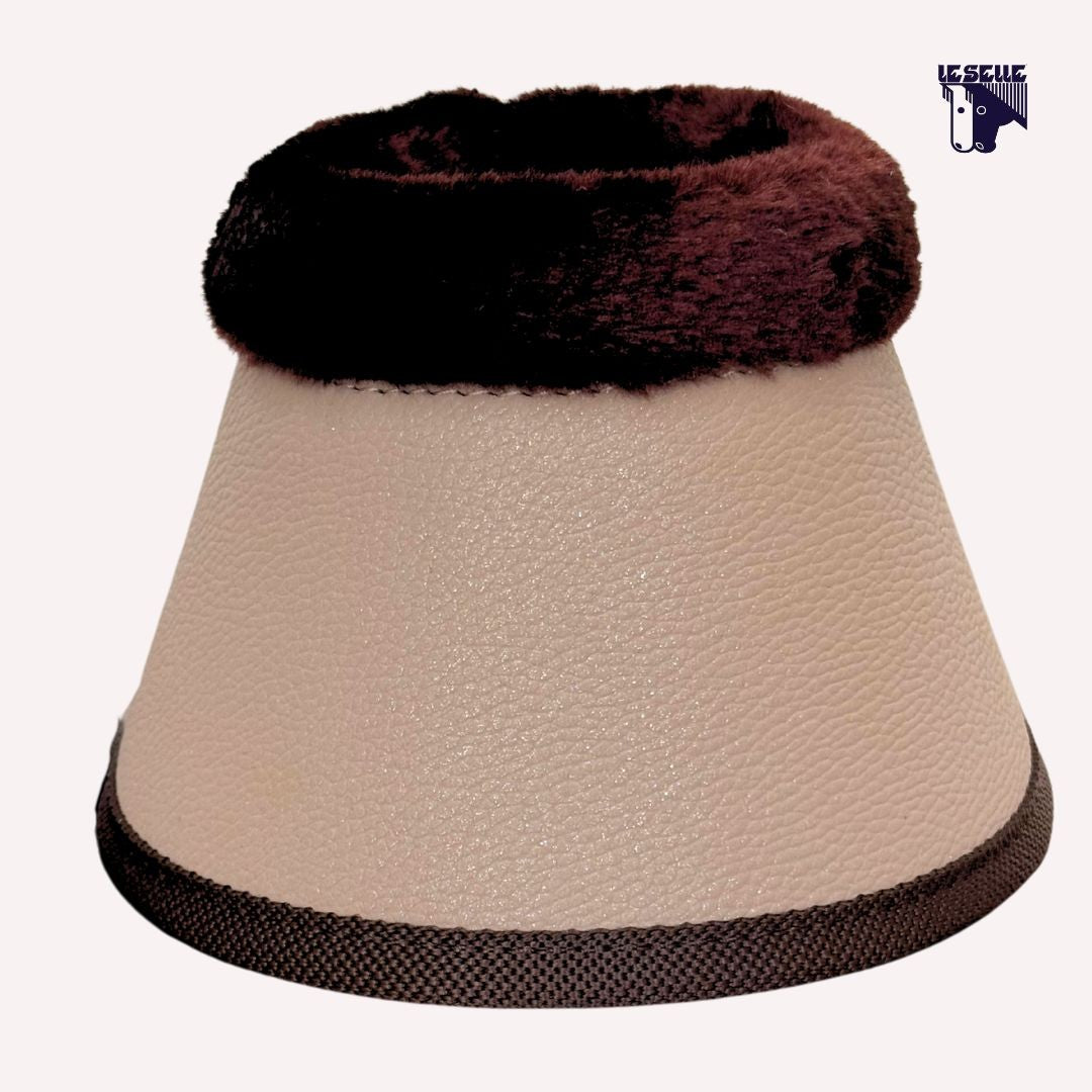 SILVERLINE FAUXFUR BELL BOOTS - DARK BEIGE