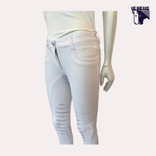 PANTALONE NADU GRIP AL GINOCCHIO ANIMO - BIANCO