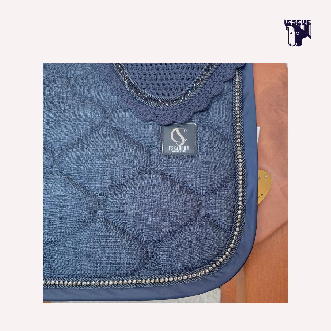 SOTTOSELLA E CUFFIETTA ESKADRON BOUCLÉ CRYSTAL - BLU