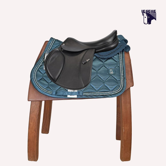 SOTTOSELLA E CUFFIETTA ESKADRON SATIN FRILLS - OCEAN