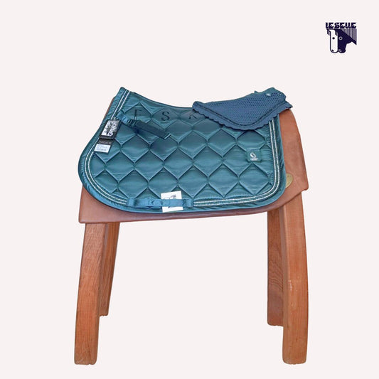 SOTTOSELLA E CUFFIETTA ESKADRON SATIN FRILLS - OCEAN