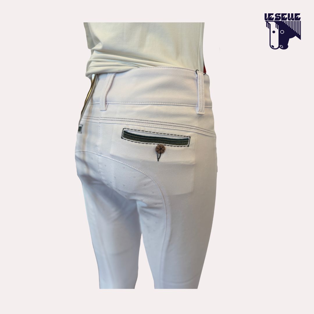 PANTALONE N57 DA GARA FULL GRIP ANIMO - BIANCO