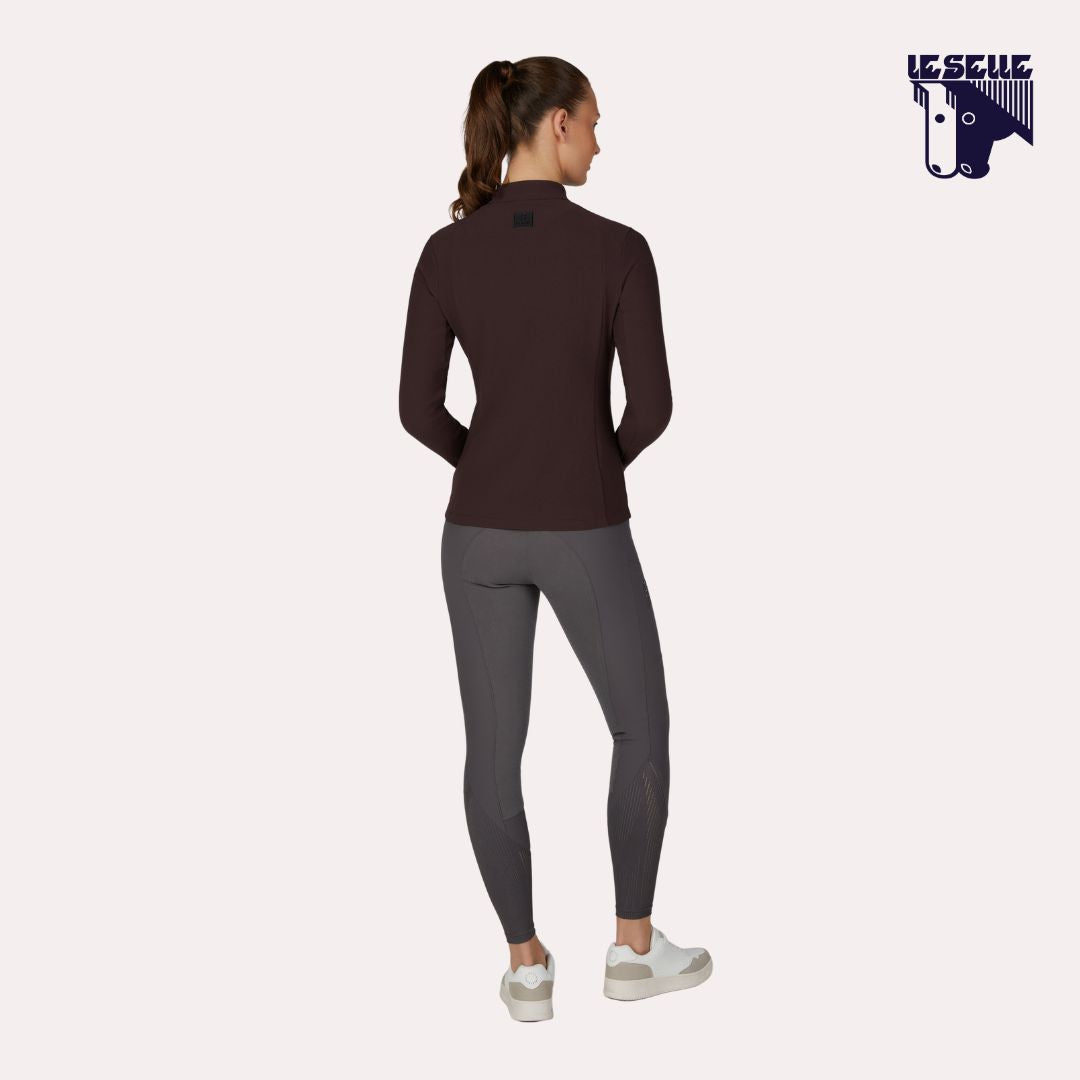 MAGLIA TERMICA PIKEUR ZIP RIP SHIRT SELECTION - MARRONE