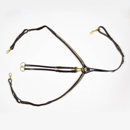 EQUESTRO CLINCHER "Y" BREASTPLATE - BROWN