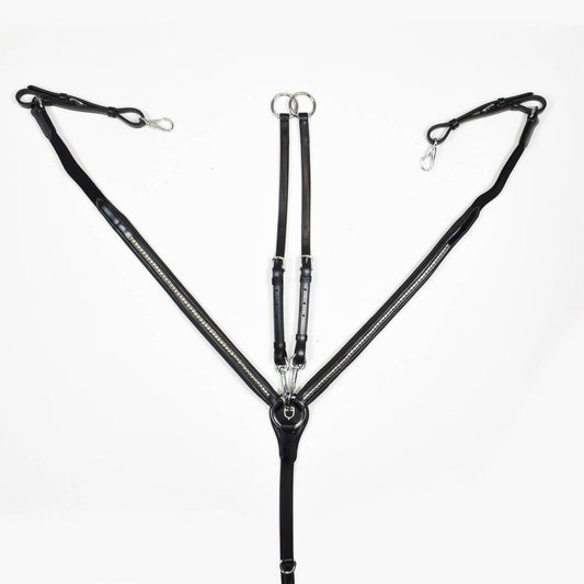 EQUESTRO CLINCHER "Y" BREASTPLATE - BLACK