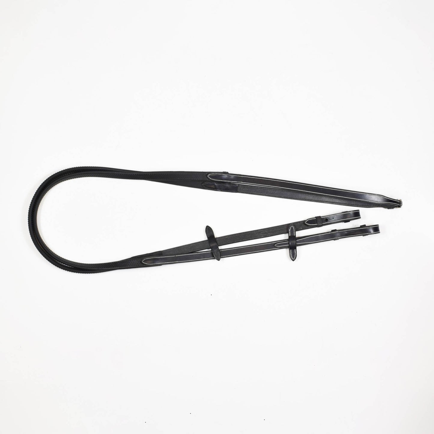 SILVER CROWN REINS - BLACK