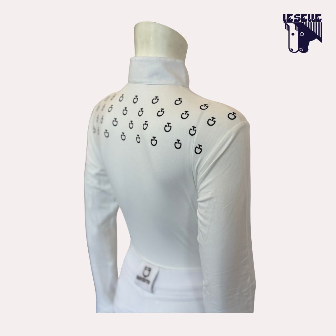 POLO BRUSHED JERSEY DA CONCORSO BIMBA CAVALLERIA TOSCANA - BIANCO