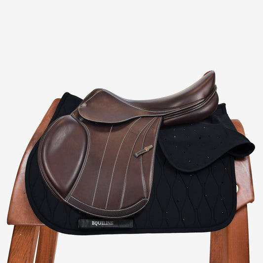 EQUILINE CRYSTAL SADDLE PAD AND HOOD - BLACK