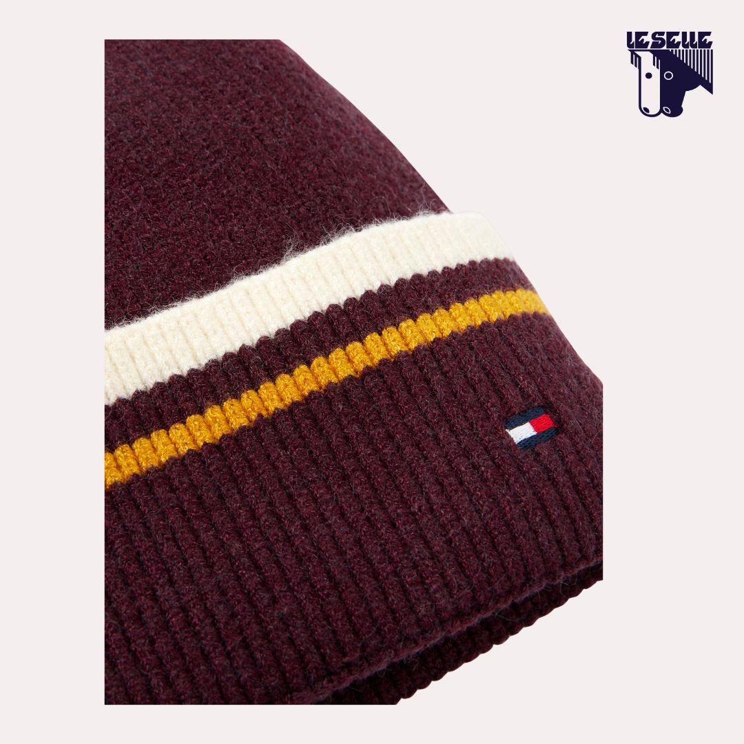 BERRETTO E SCIARPA TOMMY HILFIGER VANDERBILT - DEEP BURGUNDY