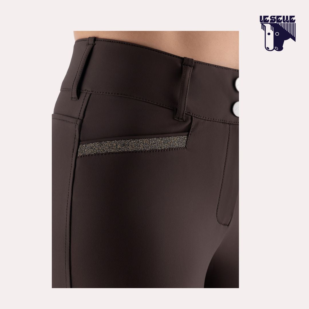 PANTALONI EQUILINE CRYSTALEF - COFFE BEAN