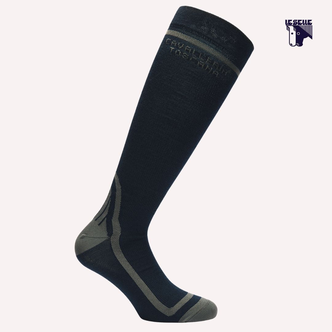 CAVALLERIA TOSCANA WOOL SOCKS - BLU/ANTRACITE