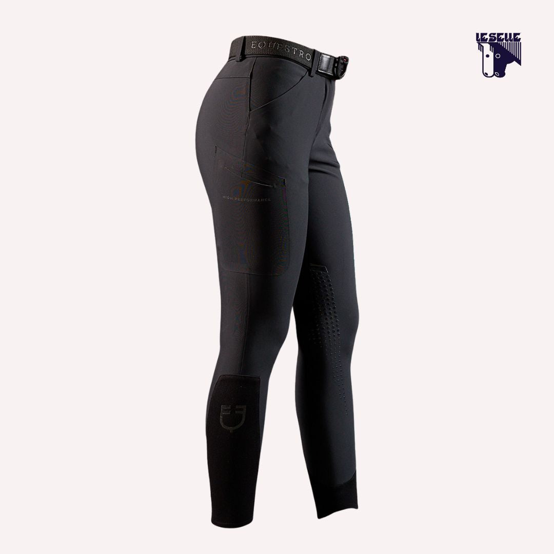 PANTALONI EQUESTRO RIDERTEC - NERO