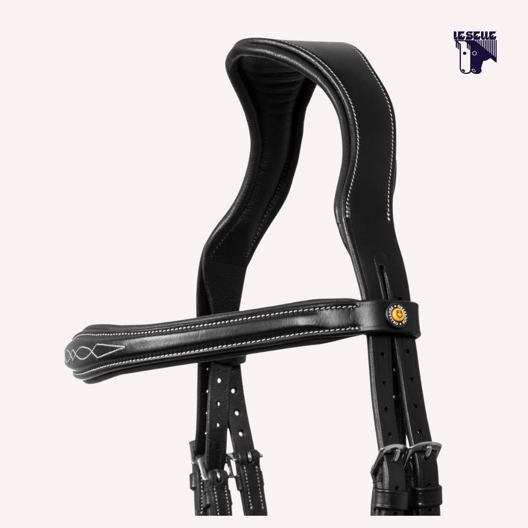 TESTIERA EQUESTRO RICAMI - NERO