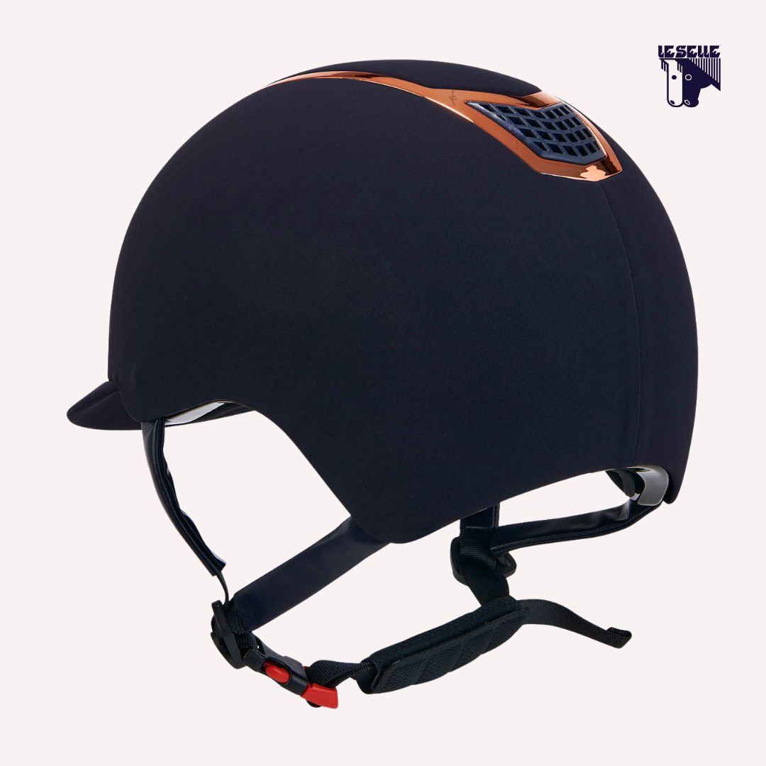 CAP EQUESTRO ECLIPSE PLAIN VELVET - BLU ROSEGOLD