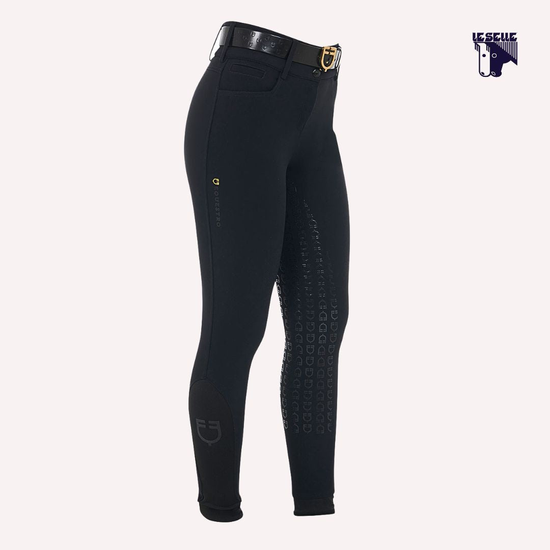 PANTALONI EQUESTRO VITA ALTA - NERO