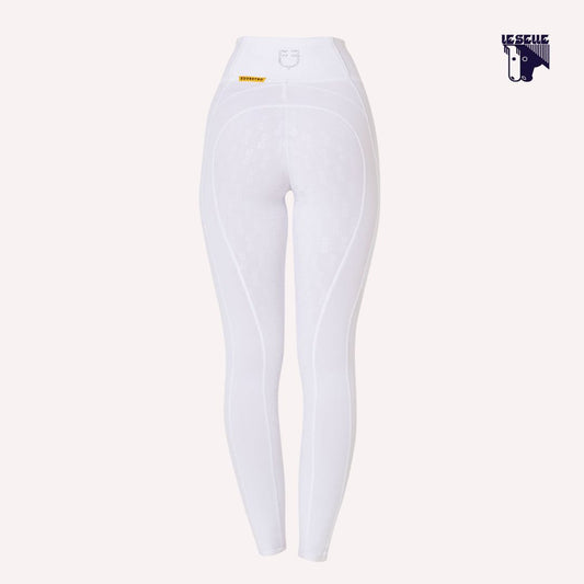 LEGGINGS EQUESTRO CON STRASS - BIANCO