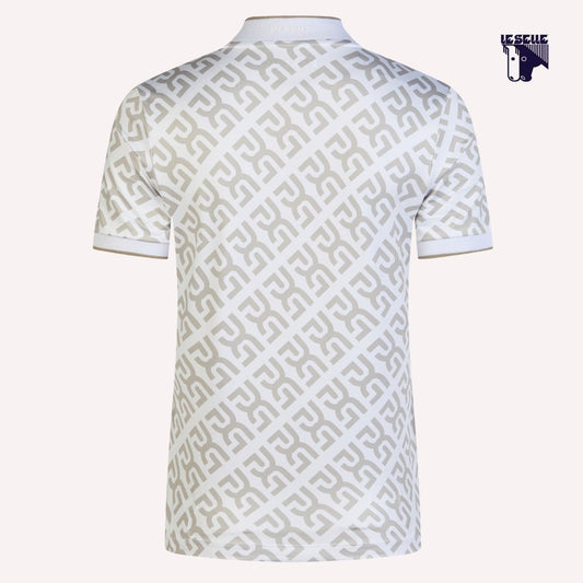 POLO MEZZA MANICA PIKEUR - BIANCO/BEIGE