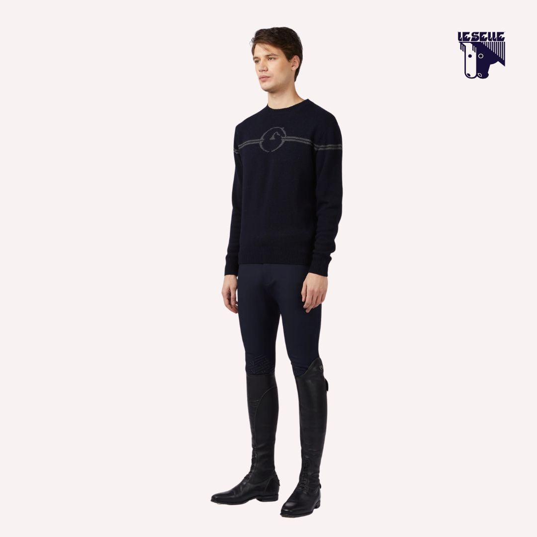 MAGLIONE BUCAREST GIROCOLLO DA UOMO VESTRUM - BLU