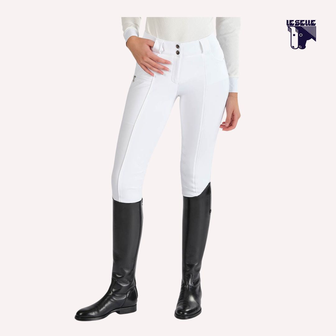 PANTALONI SARM HIPPIQUE GEMMA SPRING - BIANCO