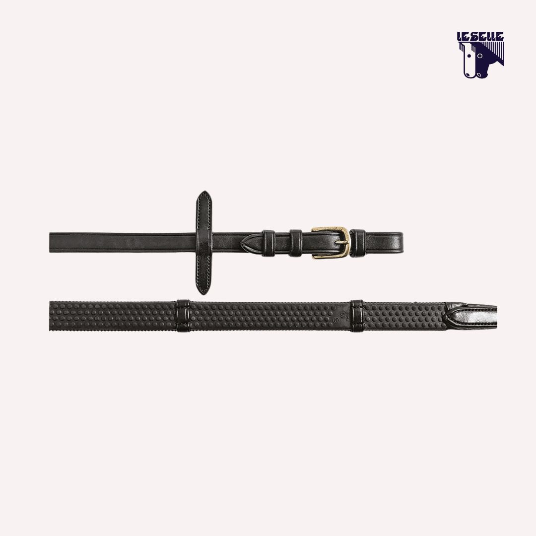 REDINI PER TESTIERA INGLESE FIBBIE IN OTTONE EQUESTRO - NERO