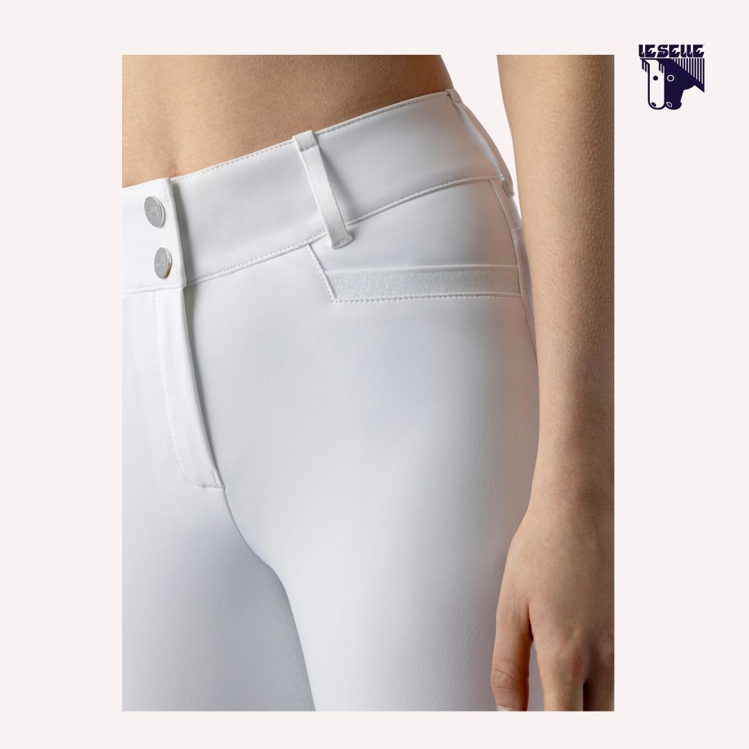 PANTALONI CRYSTALEF EQUILINE - BIANCO