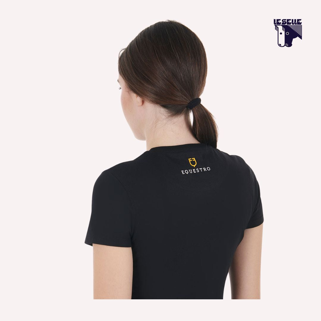T-SHIRT RIDE MORE WORRY LESS EQUESTRO - NERO