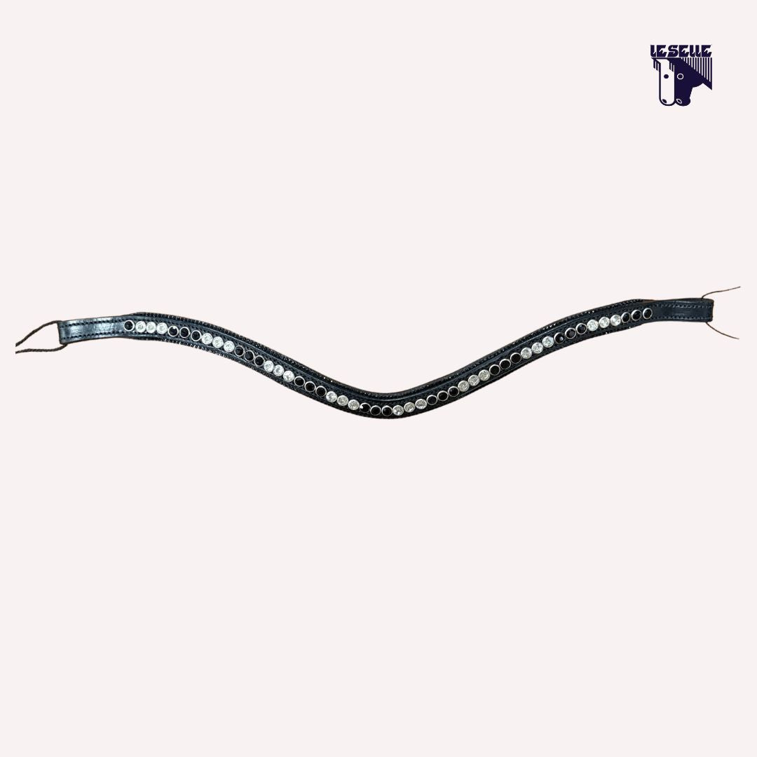 FRONTALINO SILVERLINE TACK - NERO E BIANCO