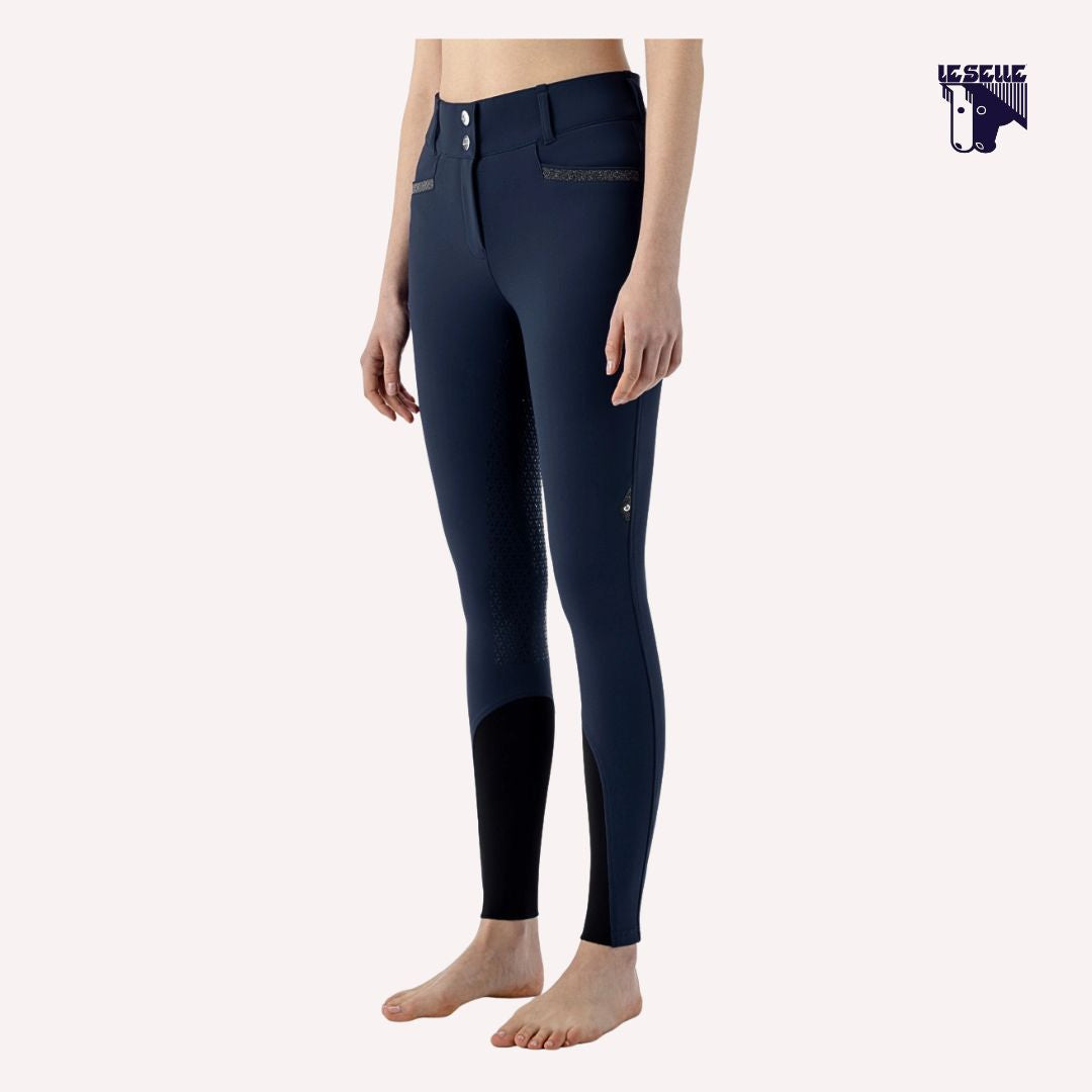 PANTALONI EQUILINE CRYSTALEF - BLU