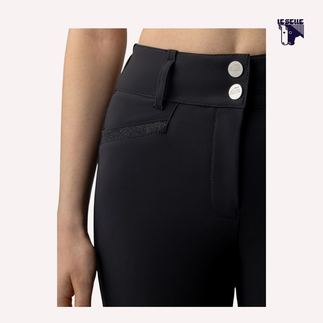 PANTALONI EQUILINE CRYSTALEF - NERO