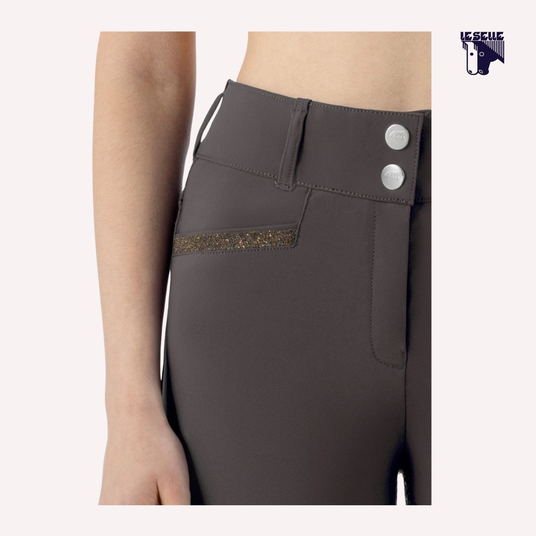 PANTALONI EQUILINE CRYSTALEF - FANGO