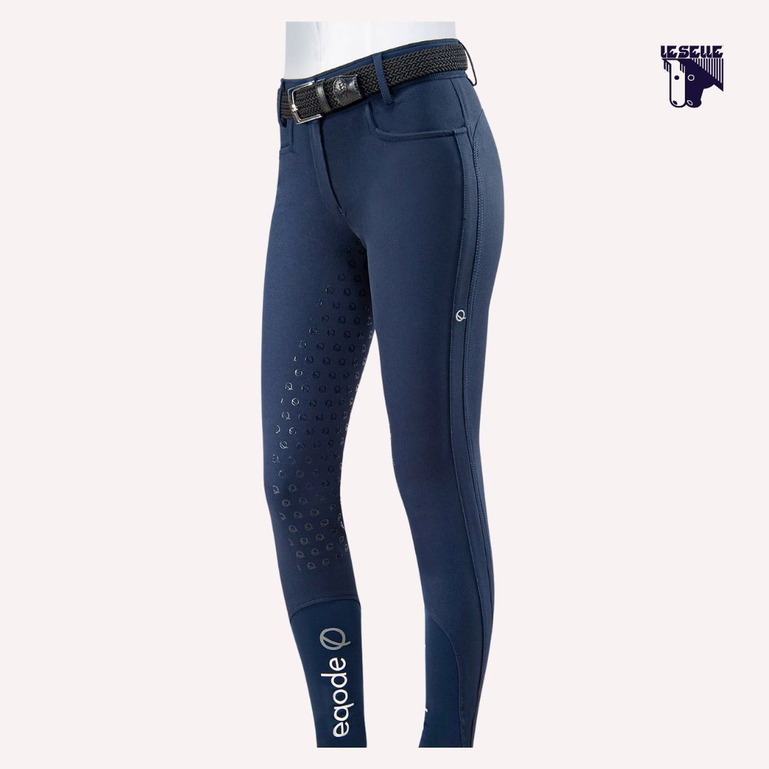 PANTALONI EQODE A VITA ALTA DARCEY - BLU
