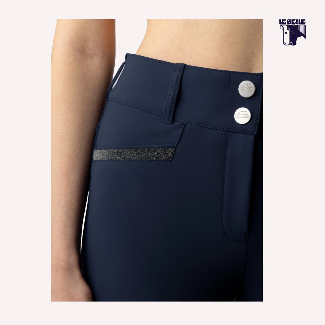 PANTALONI EQUILINE CRYSTALEF - BLU