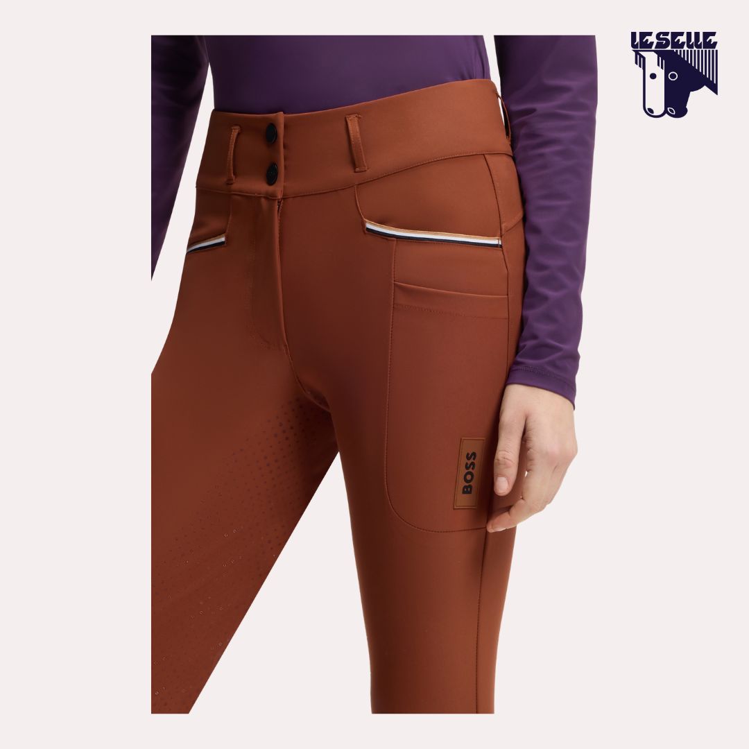 PANTALONI BOSS HAILEY - MATTONE