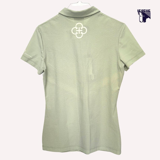 CAVALLERIA TOSCANA PERFORATED JERSEY PISTACHIO POLO