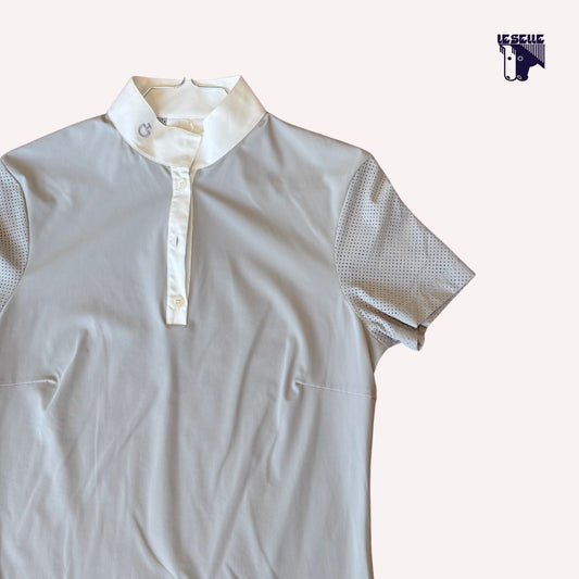 CAVALLERIA TOSCANA PERFORATED JERSEY POLO