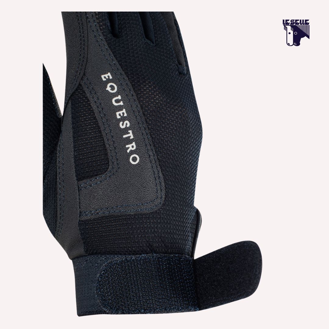 GUANTI BAMBINI IN TESSUTO TECNICO EQUESTRO - BLU