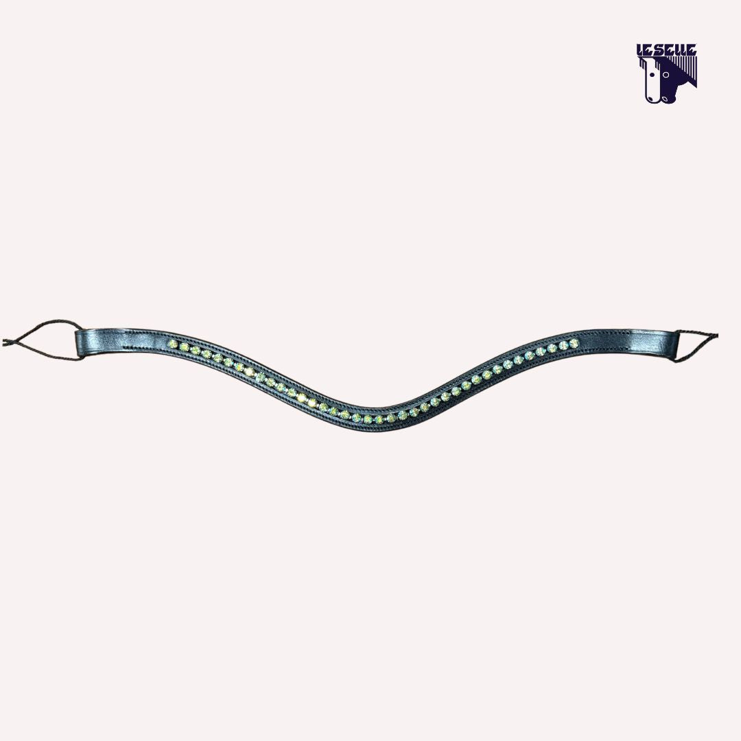 FRONTALINO SILVERLINE TACK - VERDE CHIARO