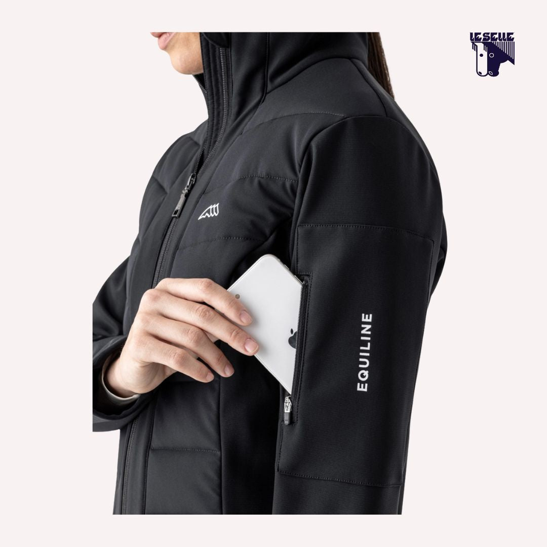 GIACCA SOFTSHELL DONNA EQUILINE ENTRAEC - NERO