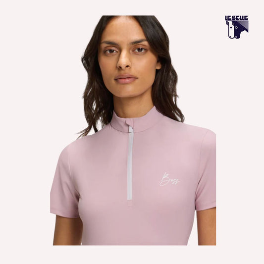 TRAINING TOP MEZZA MANICA RENEE BOSS EQUESTRIAN - ROSA