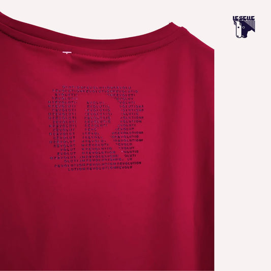 CAVALLERIA TOSCANA REVO JERSEY T-SHIRT - CHERRY