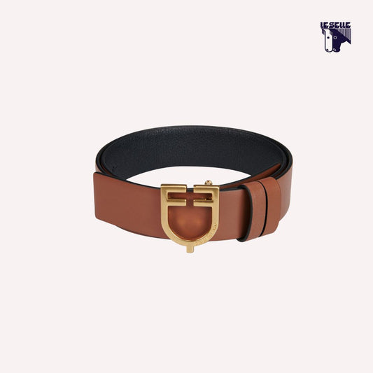 CINTURA DOUBLE FACE EQUESTRO - NERA/MARRONE